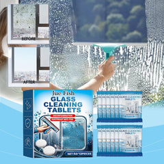 Glass Cleaning Effervescent Sheet, Door And Window Glass Scale Dust Stubborn Stains Clean Mirror Transparent
