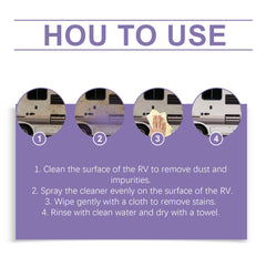 Motorhome Cleaning Solution, One Step Cleaning Easy Decontamination Bright As New Anti-Uv Coating Agent