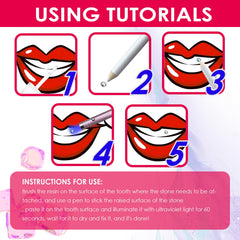 Tooth Gem Kit, Accessories Easy To Remove And Install Crystal Dental Drill Tooth Embellish Glitter Stick