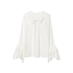 Style Women's Fashion Casual Long Sleeve Layered Decorative Shirt