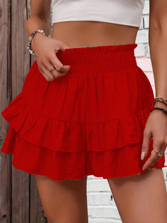 Smocked Layered Shorts