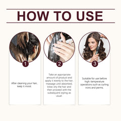 Heat Protection Free Shampoo Mask Gently Curing Dry, Split And Frizzy Hair At The End Of Hair Smooth And Bright Hair Mask