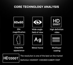 60x60 Telescope High magnification low light night vision red film outdoor Golden Eagle Telescope with label
