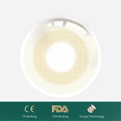 1Pcs FDA Certificate Eyes Beautiful Pupil Colorful Girl Cosplay Contact Lenses BROWN(0-600°）