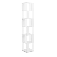 6-layer rotating acrylic board simple bookshelf, multi-functional creative bookshelf for students in the living room