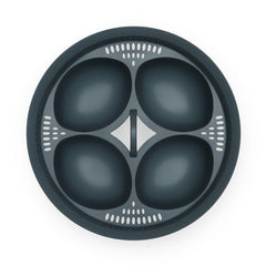 Kitchen Egg Steamer Food PP Egg Holder 4-Hole Egg Steamer High Temperature Resistant Egg Boiler