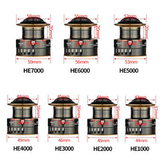 LINNHUE Fishing Reel HE7000 Max Drag 10kg 5.2:1 High Speed Metal Spool Spinning Reel Saltwater Reel carp Reel Fishing Send Line