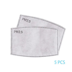 PM2.5 Anti Dust Mask Activated Carbon Filter Masks Windproof Mouth-muffle Proof Flu Face Masks With Filters