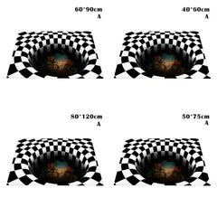 Caretive Vortex Illusion Doormat Stereo Vision IT Illusion Living Room Bedroom Carpet Art Rug