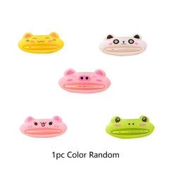 New Bathroom Accessories Toothpaste Squeezer Tooth Paste Dispenser Tube Squeezer Facial Cleanser Press Rolling Holder for Kids