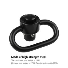 2 pcs Push Button Quick Detach Release Button Strap Ring Holder QD Sling Swivel Scope Mount Ring