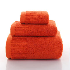 Cotton Thicken bath towel set hand towel face towel and bath towels for adults 10 colors  100% cotton
