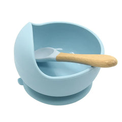 Baby Silicone Tableware Strong Sucker Water Bowl Spoon Set Children Suction Bowl Baby Food Bowl Baby Feeding Tableware