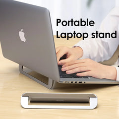 Notebook heat dissipation invisible bracket metal folding bracket base multifunctional portable storage bracket laptop stand