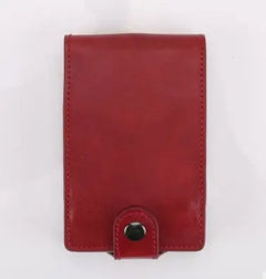 Hot sale Women Men RFID Card Holders Stack Up Pull Out Mini Cascading Wallet ID Cash Cardholder Crazy Horse PU Leather Purses