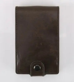 Hot sale Women Men RFID Card Holders Stack Up Pull Out Mini Cascading Wallet ID Cash Cardholder Crazy Horse PU Leather Purses