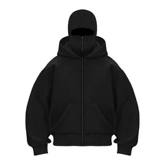 Zipped Faced Hoodie