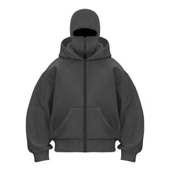 Zipped Faced Hoodie