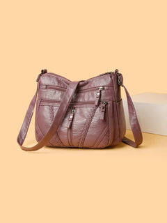 Adjustable Strap PU Leather Shoulder Bag