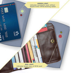 Anti-Theft Brush RFID Genuine Leather Men's Wallet Multifunctional Double Zipper Vertical Wallet Fashion Casual Coin Purse