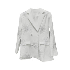 Black high-end suit jacket for women loose fitting suit for women
