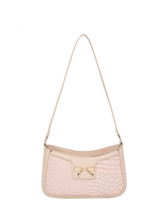 Bow PU Leather Shoulder Bag