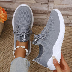 Breathable Mesh Lace Up Athletic