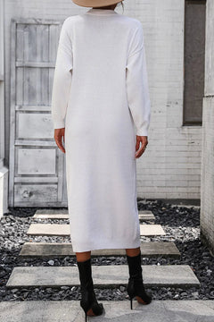 Button knit sweater dress fashionable temperament commuting women's sweater women