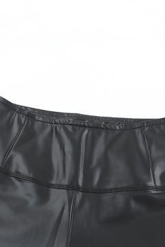 Black Faux Leather High Waist Leggings