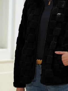 Checkered Zip Up Jacket