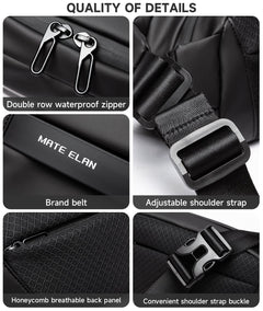 Chest bag men's small shoulder bag multifunctional trendy crossbody bag commuter mailman shoulder bag waist bag backpack