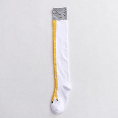 Chicken Claw Socks Women's Over Knee Socks Ostrich Pattern Knee Legs Chicken Feet Long Tube