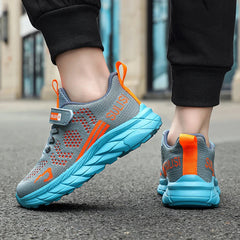 Children's sports shoes seasonal flying woven men's shoes breathable men's and women's casual running shoes for children