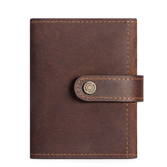 Coin Purse Metal Card Case Leather Card Sleeve ID Sleeve Leather Credit Card Holder