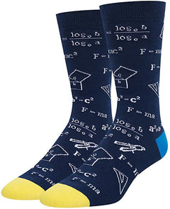 Colorful Mathematical Formula Problem Solving Printed Men's Socks Cotton Socks