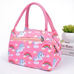 Creative Portable Thermal Insulation Bag Zipper Bento Bag Thickened Aluminum Foil Portable Oxford Cloth Lunch Box Bag