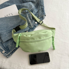 Crossbody bag women's casual bag canvas bag waist bag trendy sports chest bag