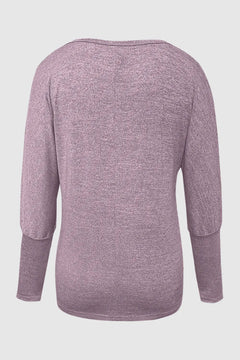 Cutout Round Neck Long Sleeve T-Shirt