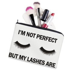 Deanfun Cosmetic Bags 3D Printed Eyelash with Letter Necessaries for Women Travelling