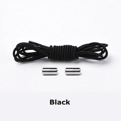 Elastic Lock Shoe Laces No Tie Shoelaces New Simplicity Round Metal Tip Shoelace Leisure Quick Sport Shoe Laces Unisex