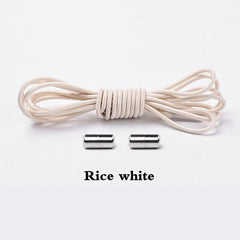 Elastic Lock Shoe Laces No Tie Shoelaces New Simplicity Round Metal Tip Shoelace Leisure Quick Sport Shoe Laces Unisex