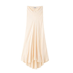 European and American style women's fashionable temperament casual shirt design pleated long skirt set