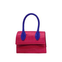 Fashion Crocodile Pattern PVC Women Top Handle Purse Jelly Color Brand Crossbody Bag  Summer Mini Beach Handbag