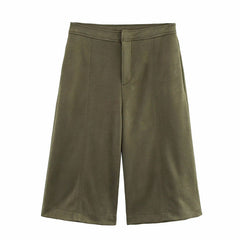 Fashionable lazy suede jacket bomber jacket shorts back skirt jacket set