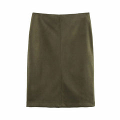 Fashionable lazy suede jacket bomber jacket shorts back skirt jacket set