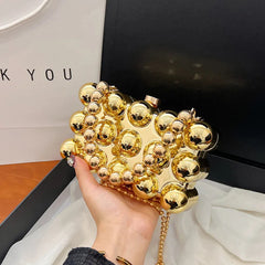 Fashionable mini lipstick bag trendy and versatile pearl chain crossbody bag