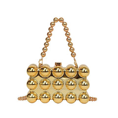 Fashionable mini lipstick bag trendy and versatile pearl chain crossbody bag