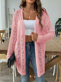 Hollow woven sweater without buttons air-conditioned sweater casual jacket