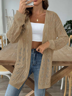 Hollow woven sweater without buttons air-conditioned sweater casual jacket
