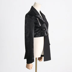Irregular suit jacket women's waist cinched suit jacket